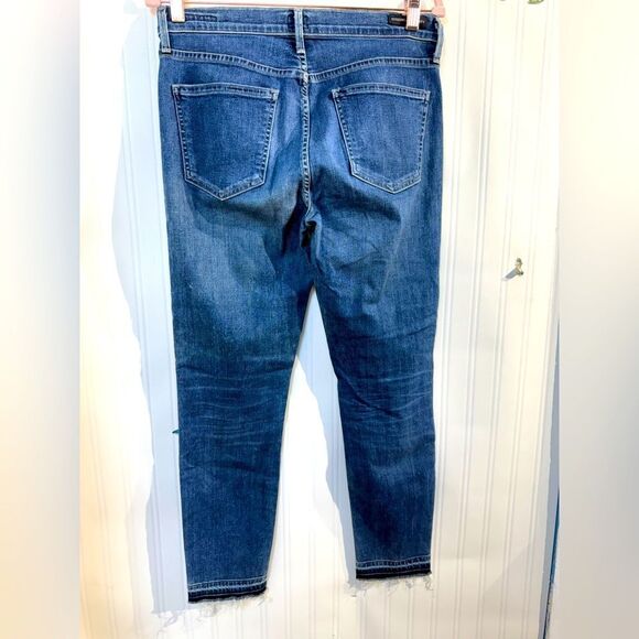 Citizens of Humanity Jeans Rocket Crop High Rise Skinny Raw Hem Stretch - Picture 4 of 9